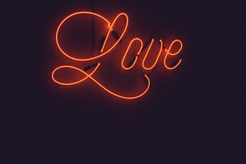 Neon Sign on Wall — Orange