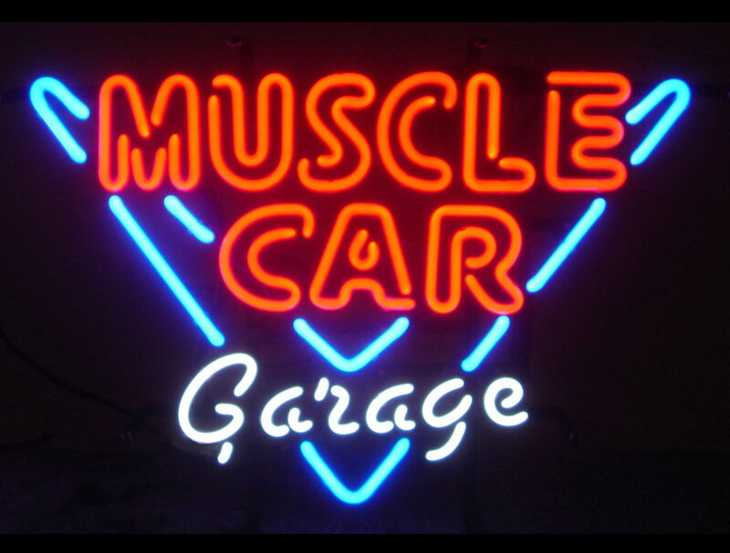 Neon Sign on Wall — Red, Vibrant