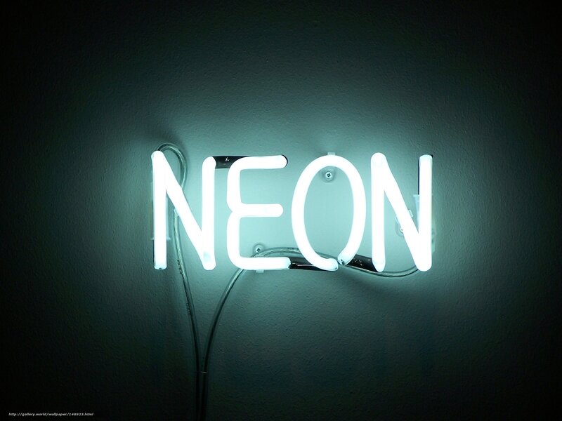 Neon Sign on Wall — White