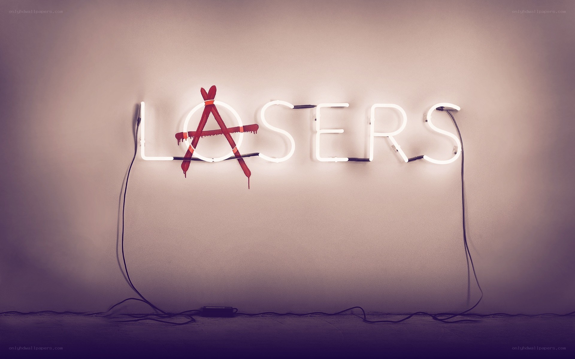 Neon sign reading 'LOSERS'