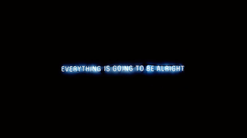 Neon Sign Text — Black, Calm