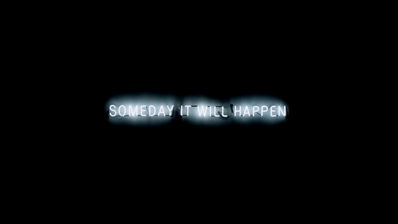 Neon Sign Text — Black, Hopeful