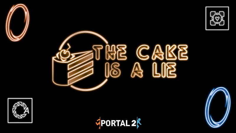 Neon Sign with Cake