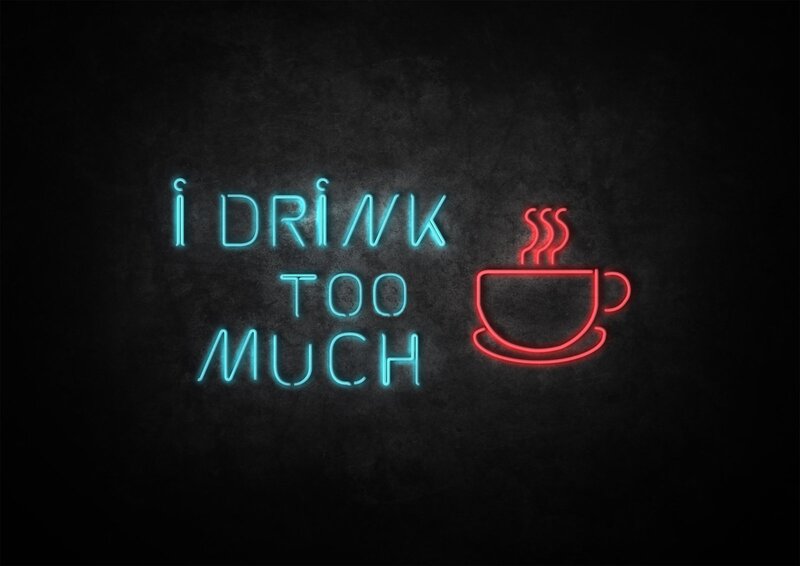 Neon Sign with Coffee Cup