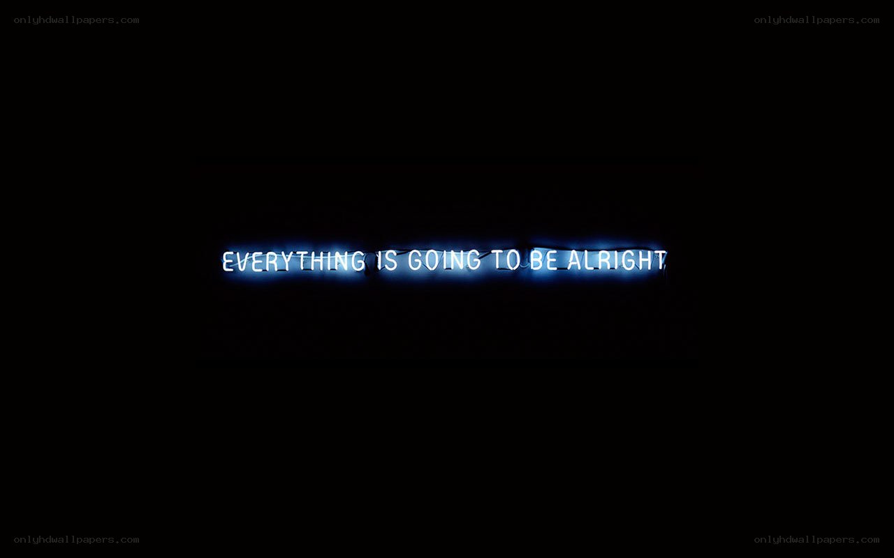 neon sign with hopeful message