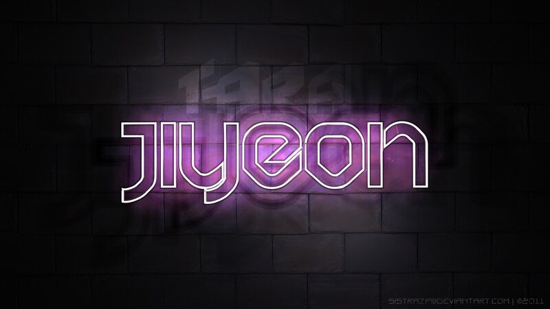 neon sign with name jiyoon