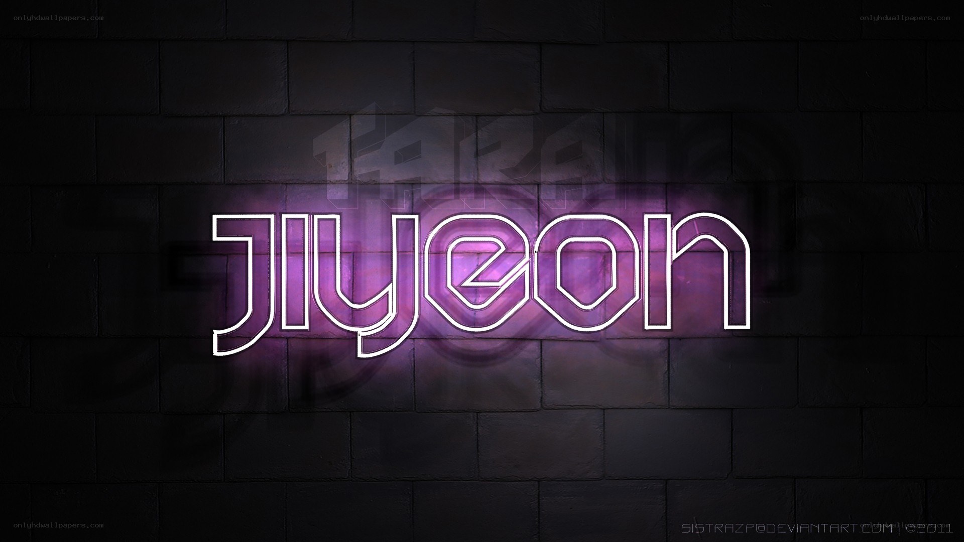 neon sign with name jiyoon