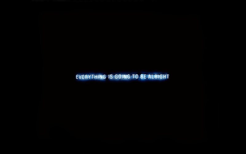 Neon Sign with Text — Black, Calm, Night