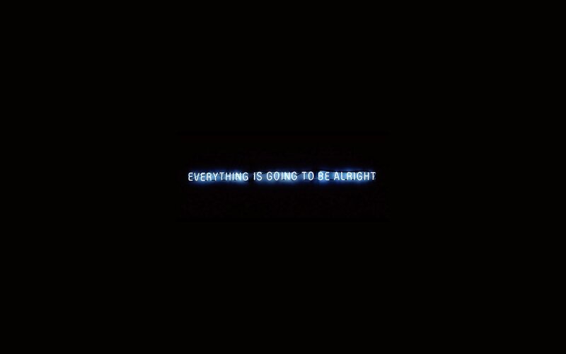 Neon Sign with Text — Black, Calm