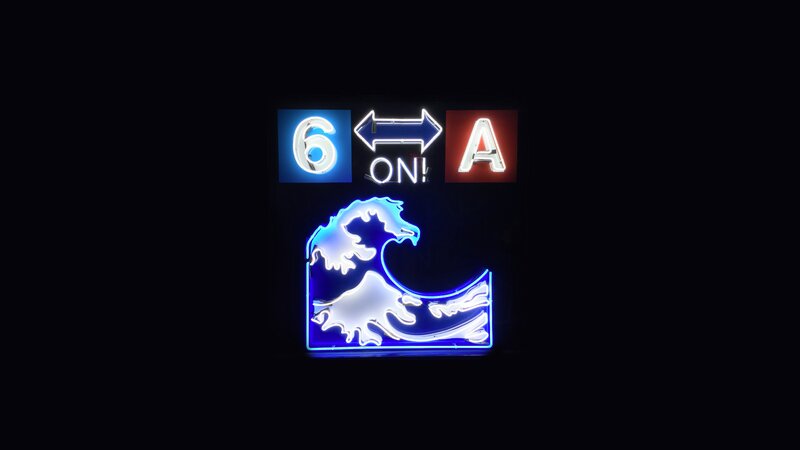 Neon Sign with Wave