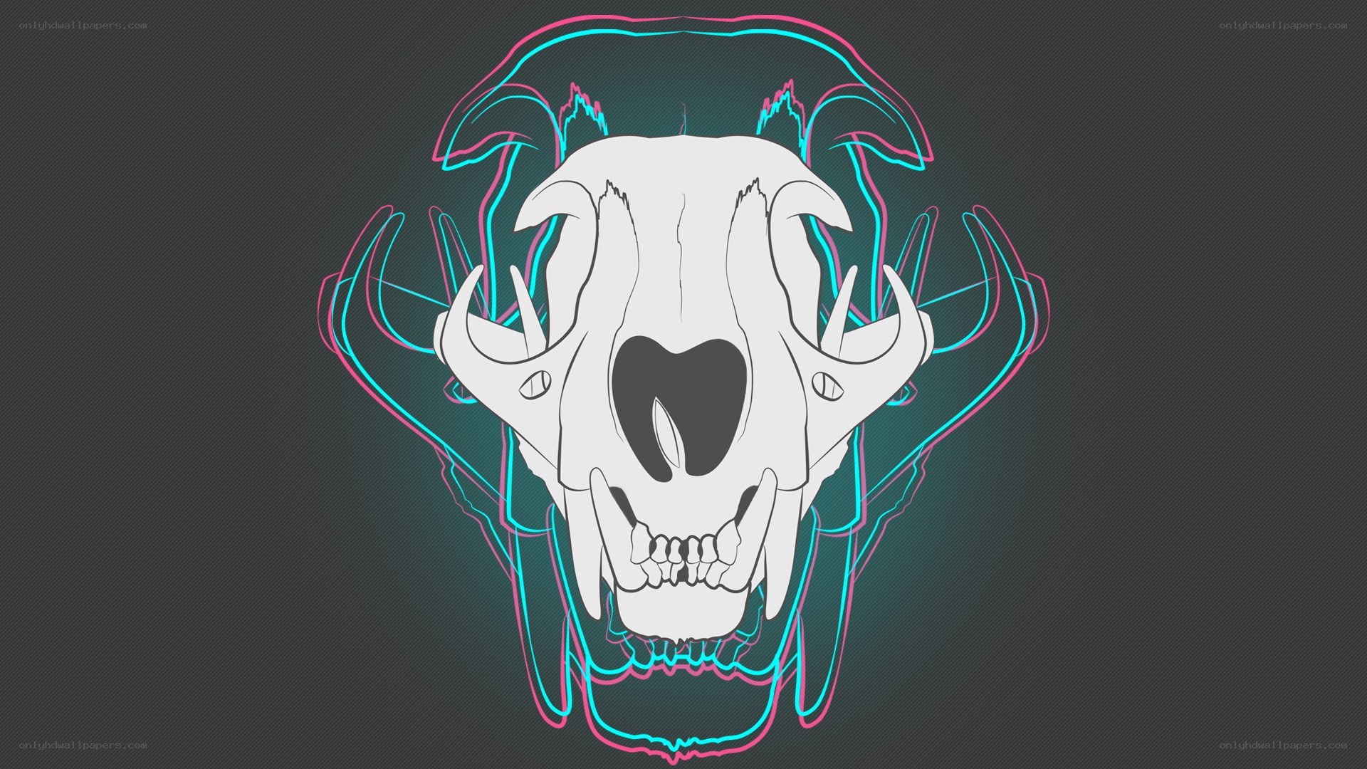 neon skull design
