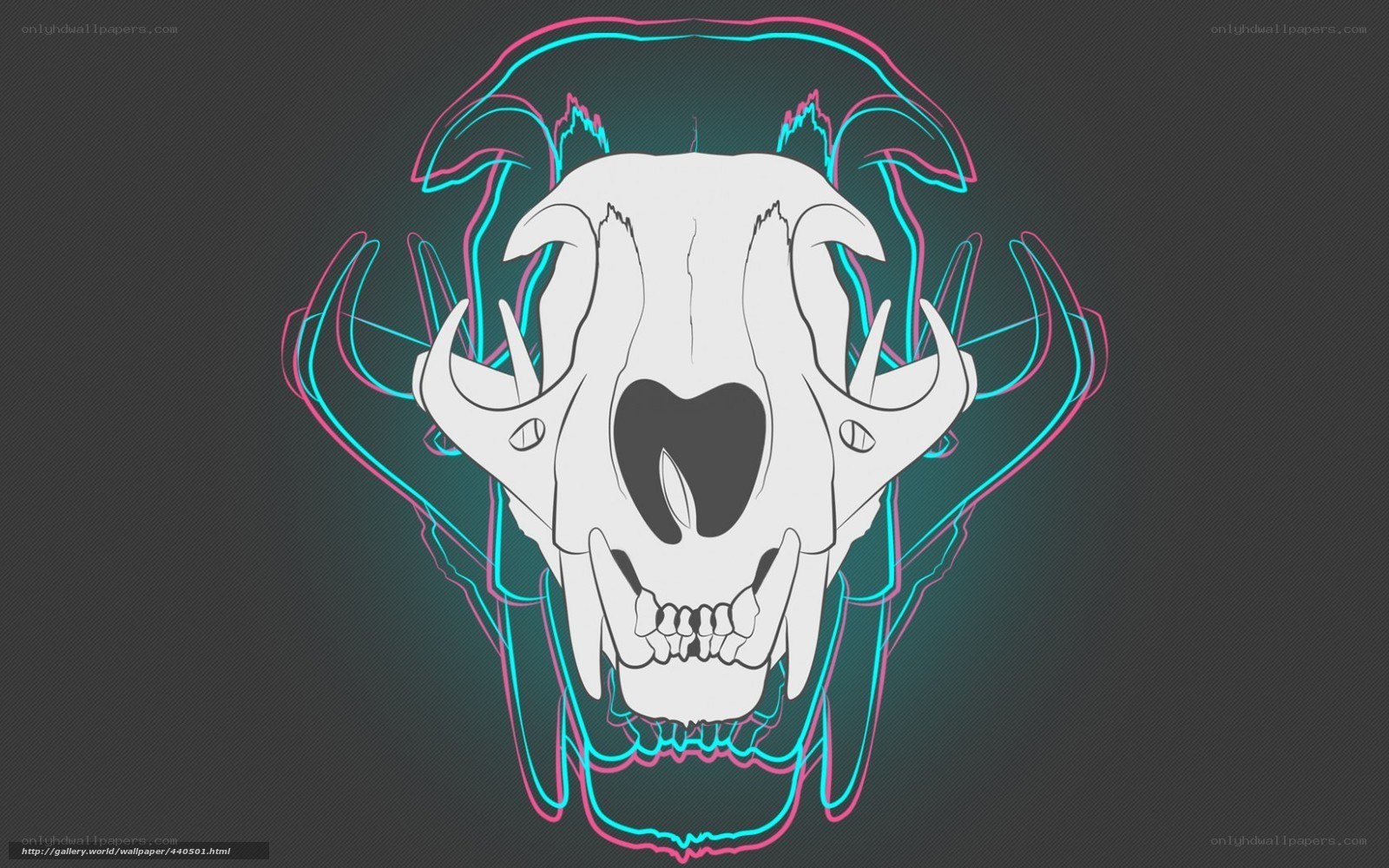 neon skull design