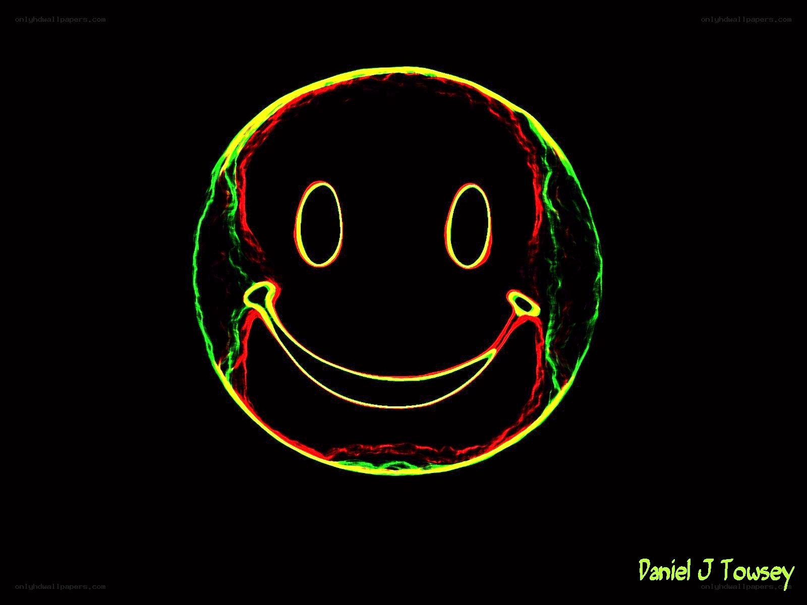 neon smiley face art