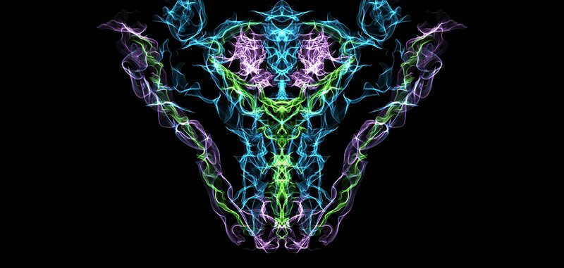 Neon Smoke Skull