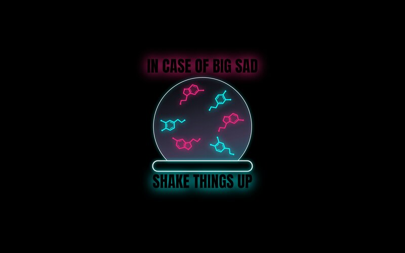 Neon Snow Globe
