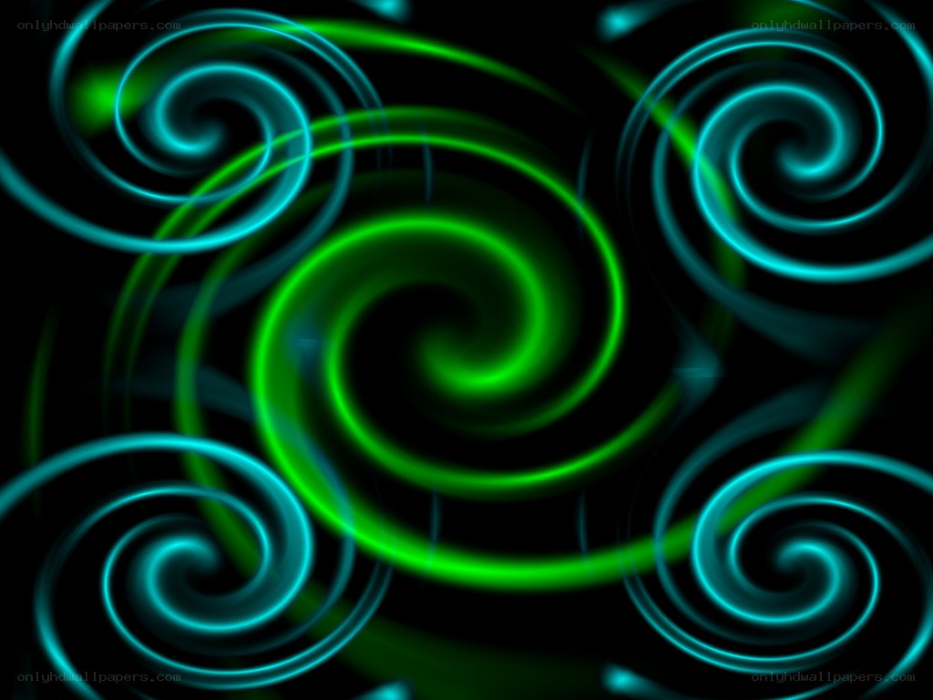 neon spiral abstract art