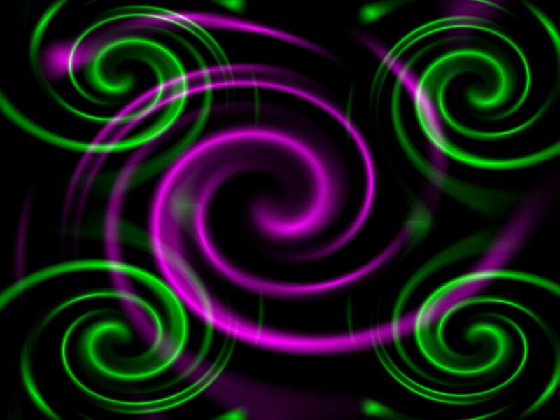 neon spiral light patterns