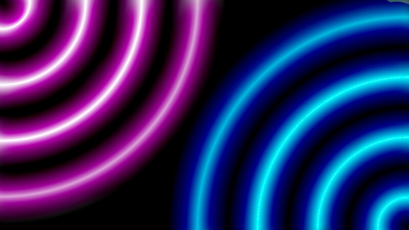 Neon spiral patterns