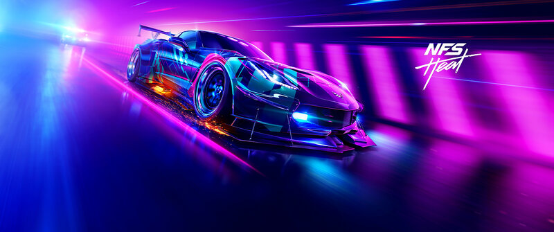 Neon Sports Car — Purple