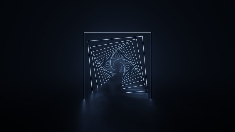 Neon Square Tunnel