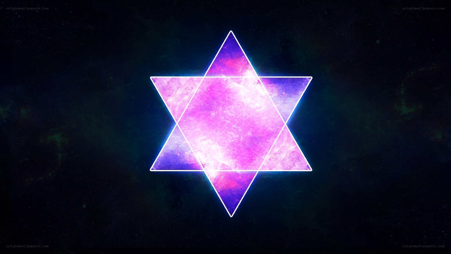 neon star of david