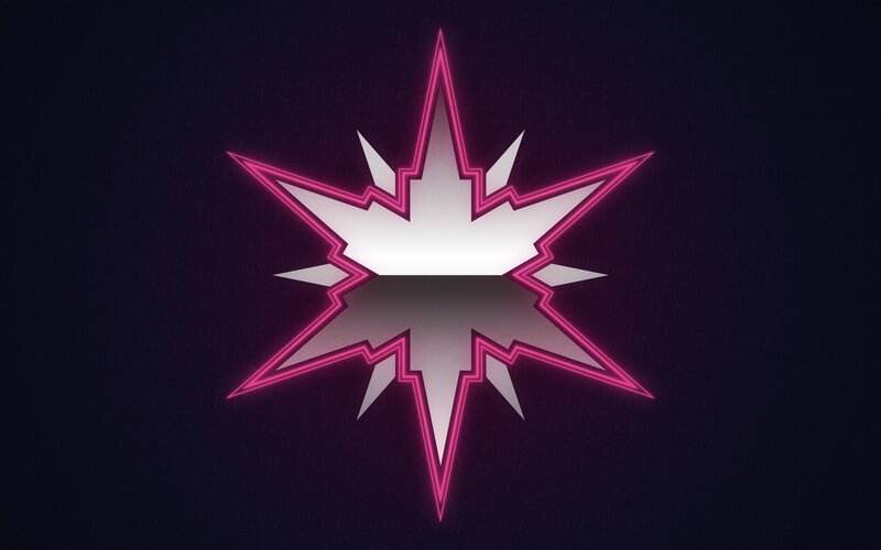 neon starburst logo