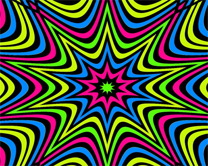 Neon Starburst Pattern — Green