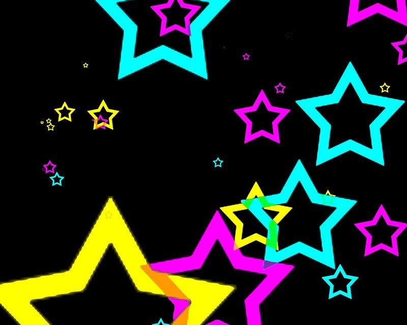 Neon Stars on Black