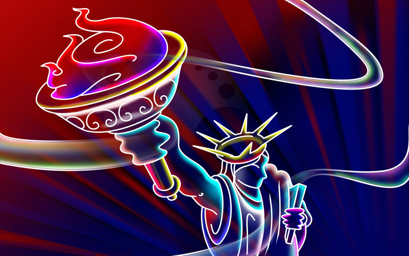 Neon Statue of Liberty