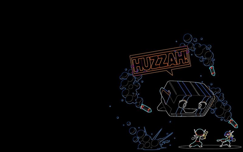 Neon-style game art with Huzzah!