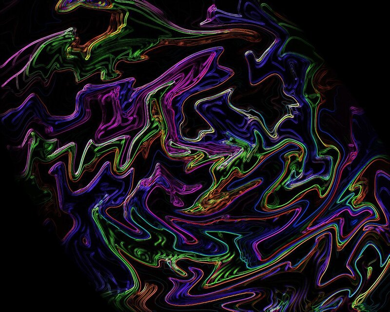 Neon Swirls on Black