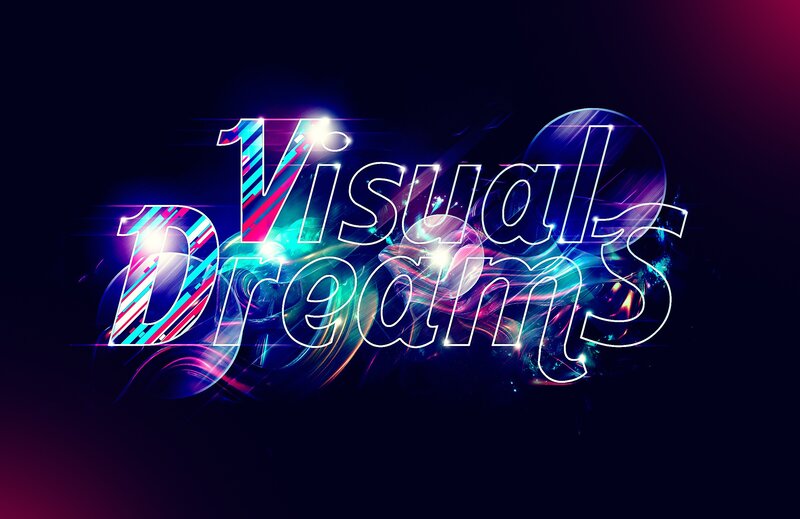 neon text design