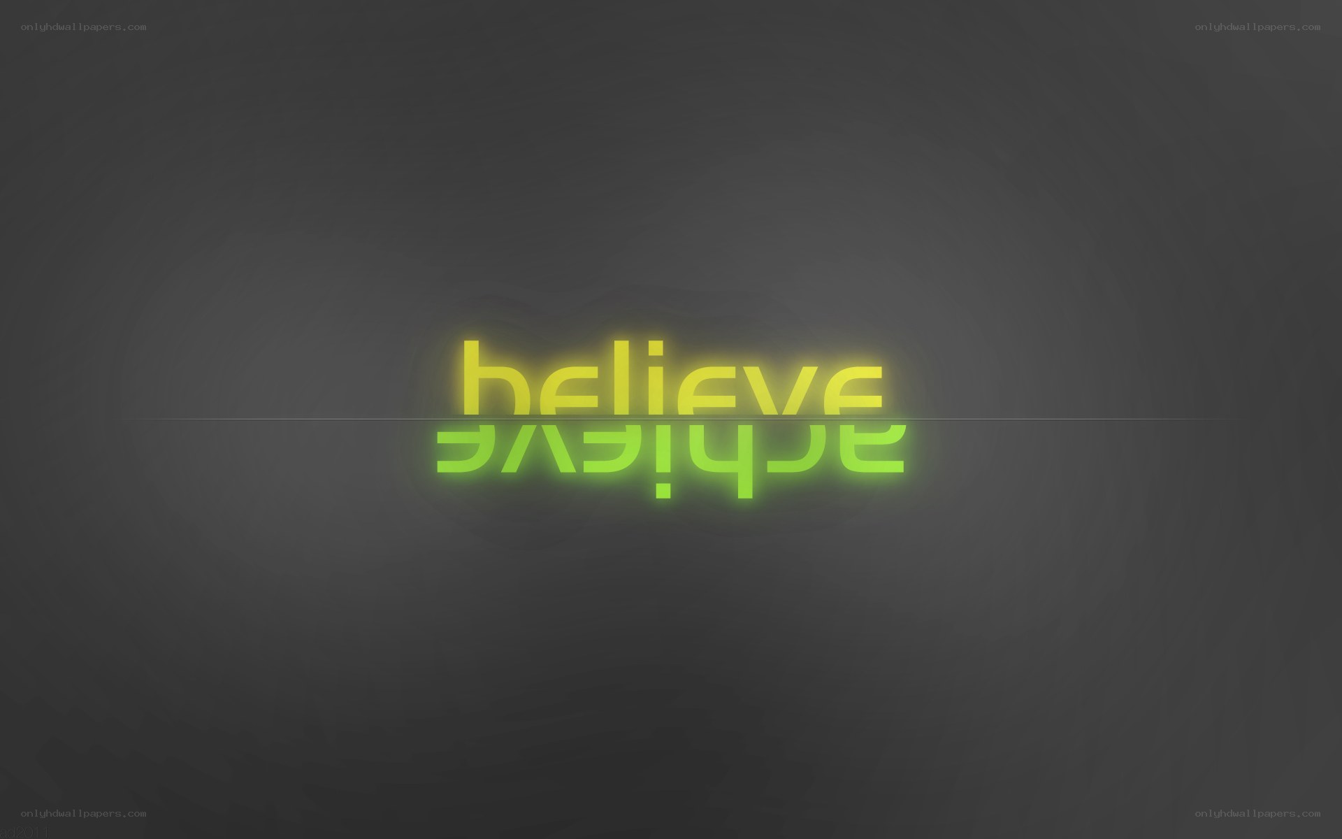 neon text design with 'believe'