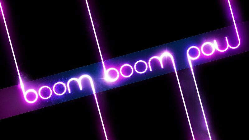 Neon Text on Black Background — Purple