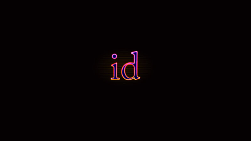 Neon Text on Black — Dark