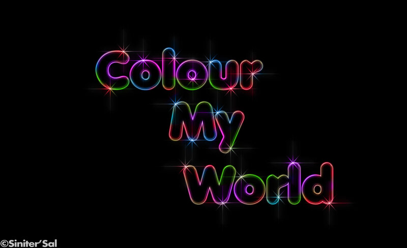 Neon Text on Black — Vibrant