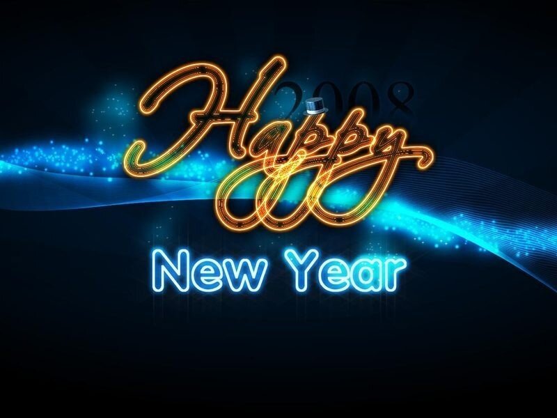 Neon Text on Dark Background — Blue, Celebratory, Night, Digital Art, Neon Lights