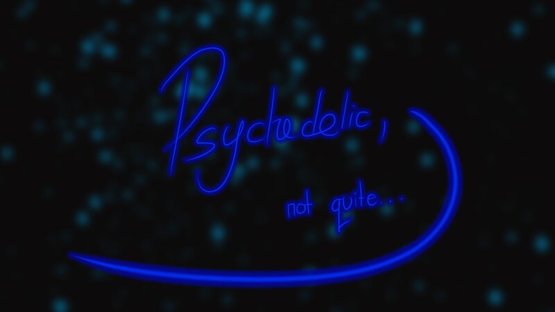 Neon Text on Dark Background — Blue, Mysterious