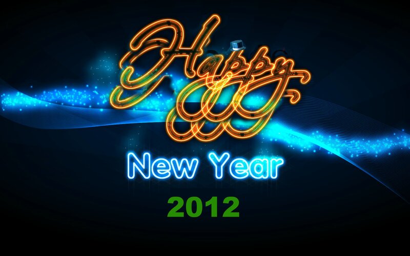 Neon Text on Dark Background — Blue