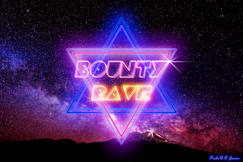 Neon Text over Mountain