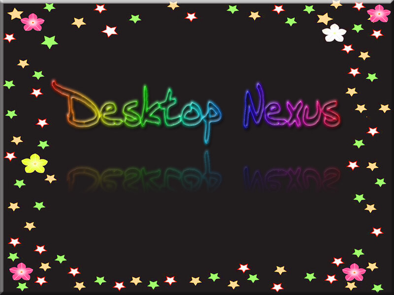 Neon Text with Stars
