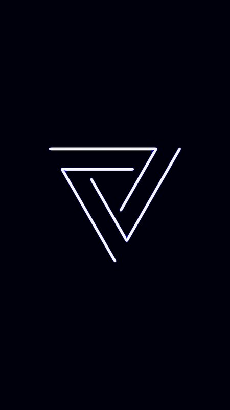 Neon Triangle Symbol
