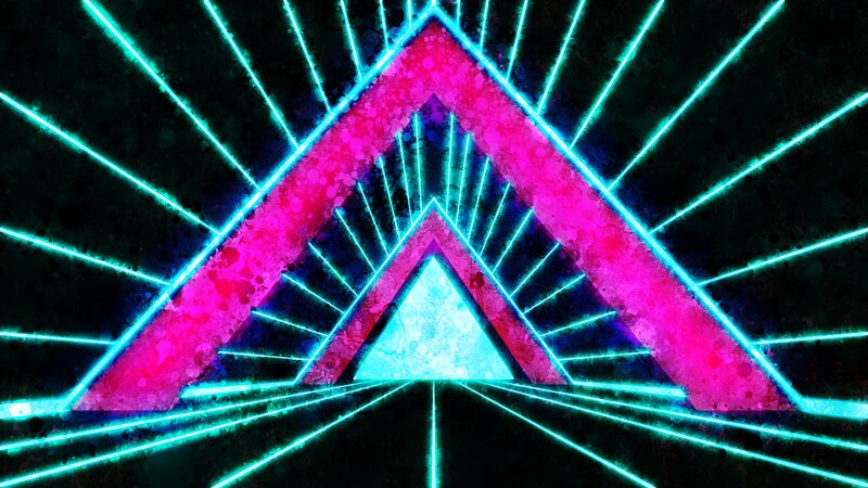 Neon Triangle Tunnel