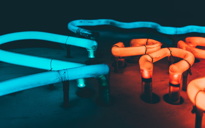 Neon Tubes on Surface
