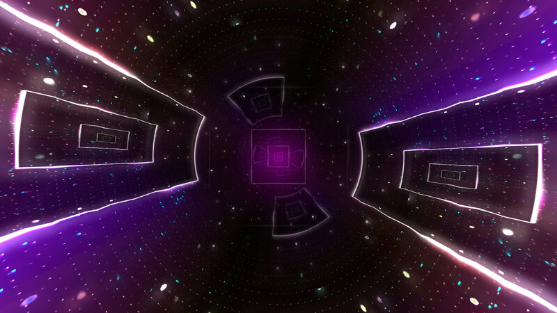Neon Tunnel in Space