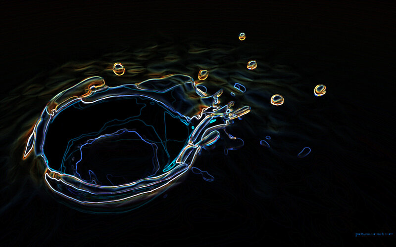 neon water splash