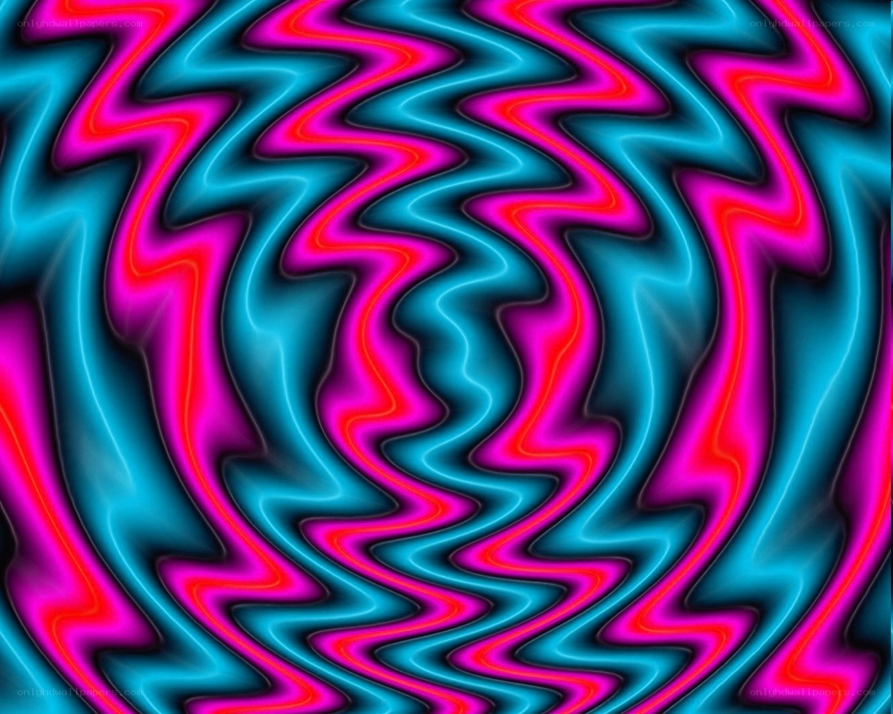 neon wavy pattern