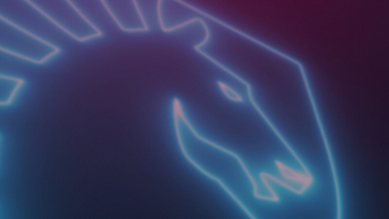 Neon Wolf Head Outline