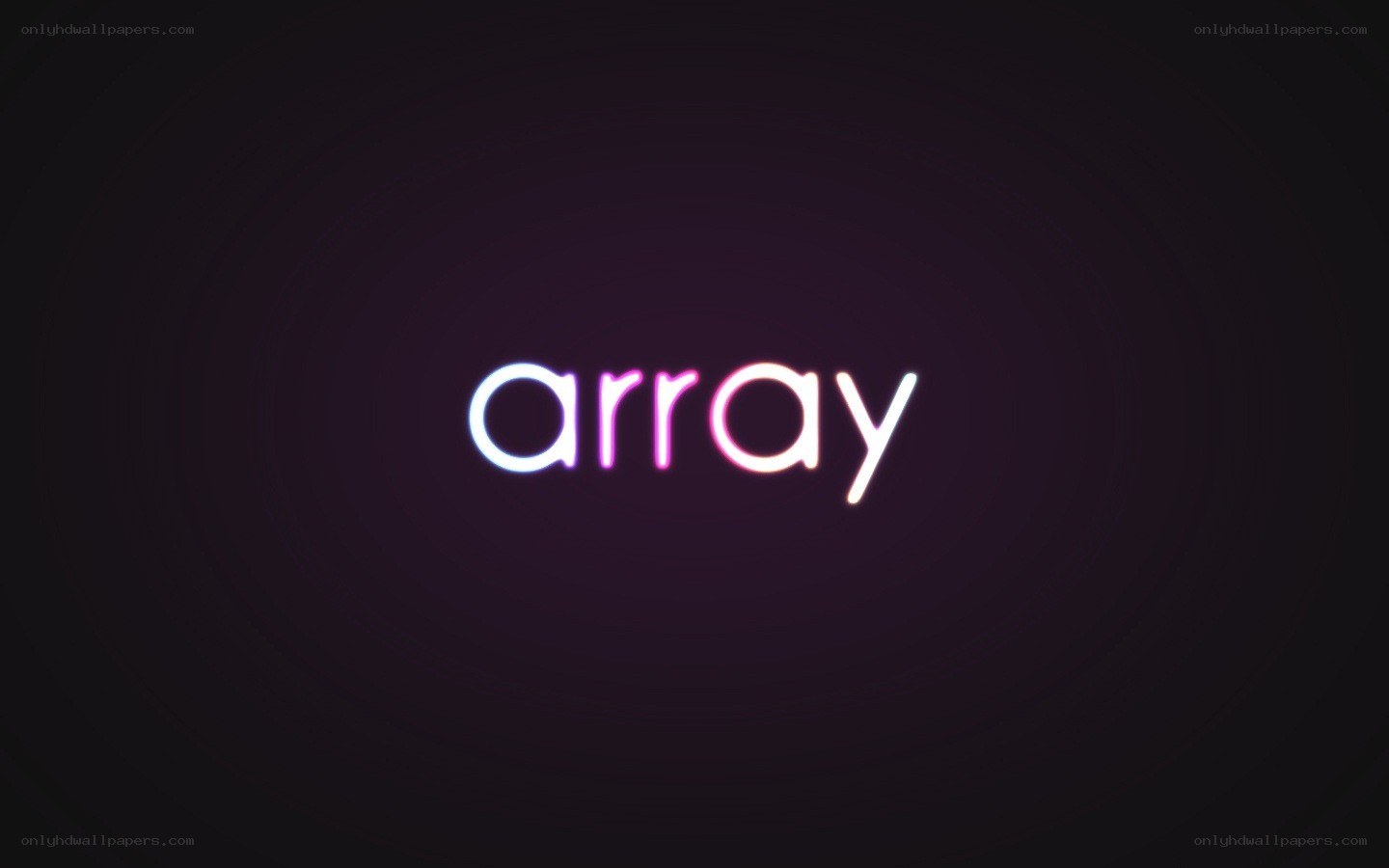 neon word array