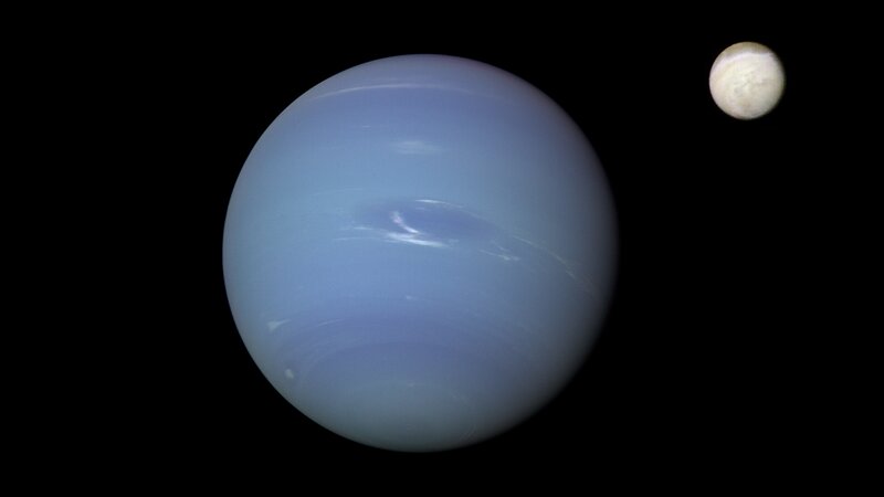 Neptune and Triton — Blue